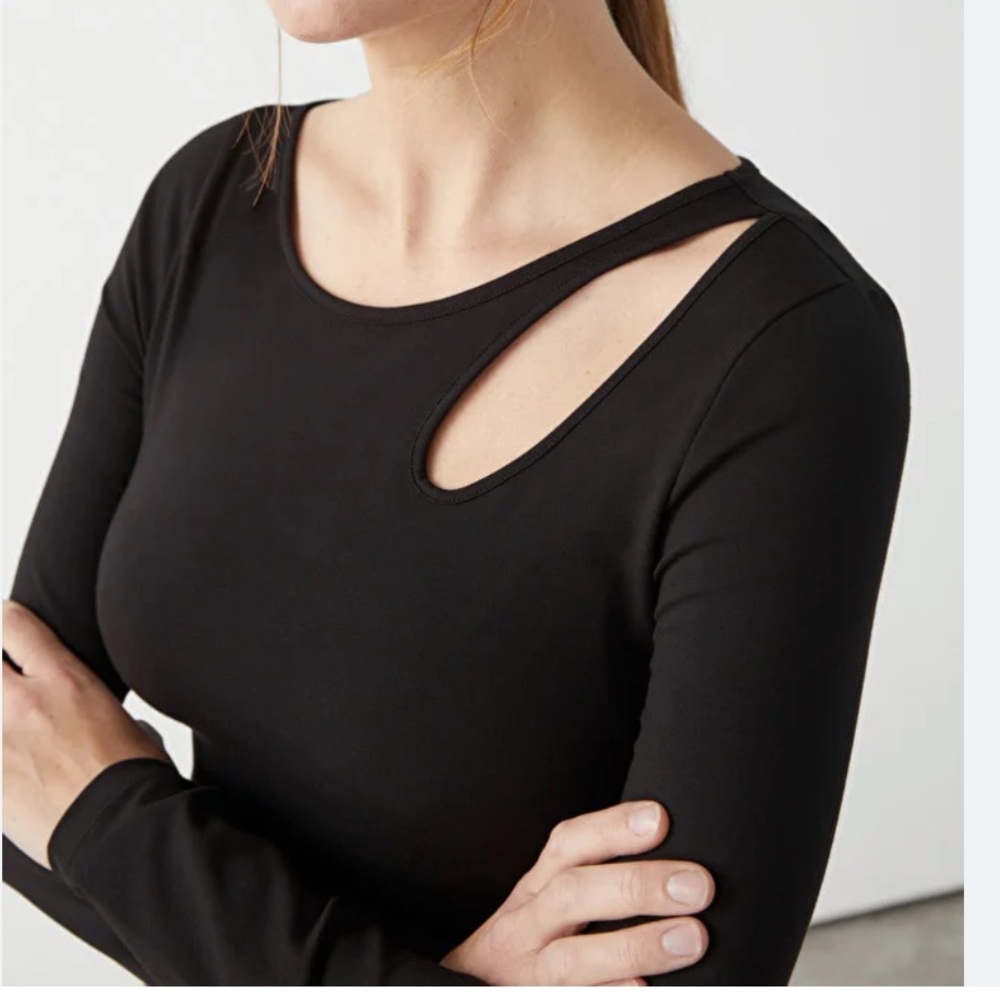 & Other Stories Long Sleeve Cut-Out Bodysuit